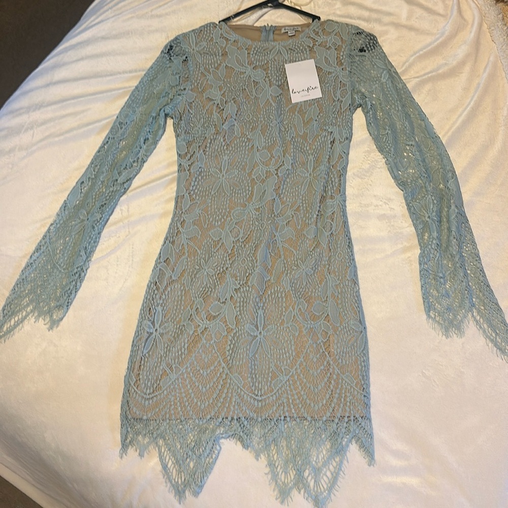 Lace overlay dress